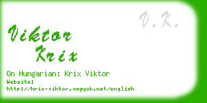 viktor krix business card